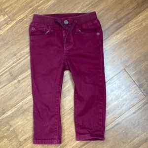 Baby Boy Burgundy Skinny Jeans 2T